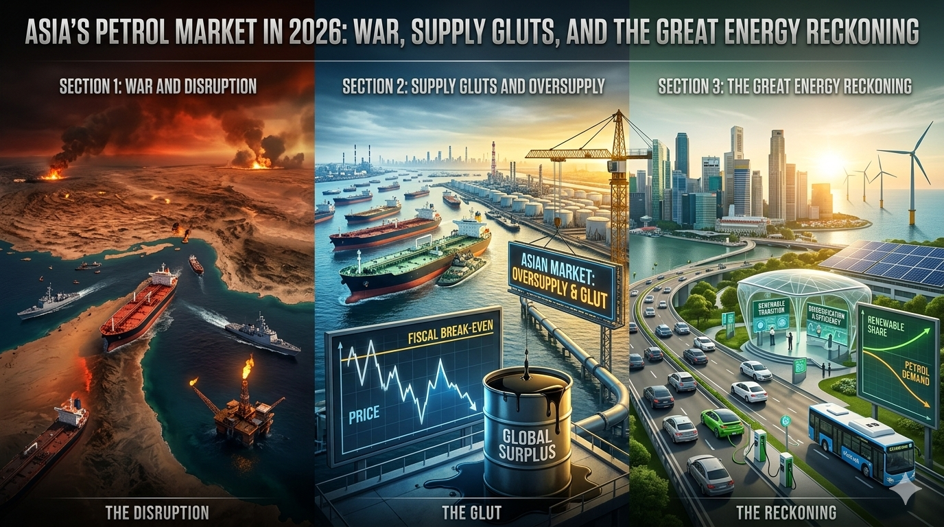 Asia's Petrol Market in 2026: War, Supply Gluts, and the Great Energy Reckoning