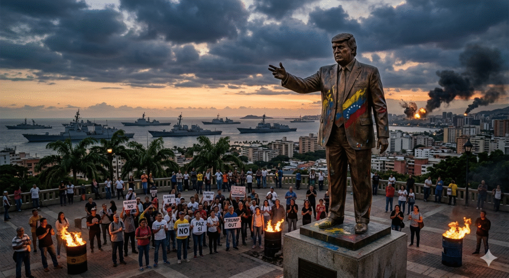 Donald Trump Today: Blockades, Bombs, and a Statue in Venezuela