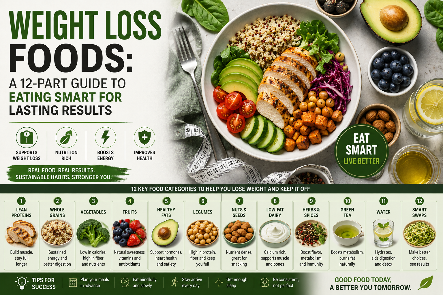Weight Loss Foods: A 12-Part Guide to Eating Smart for Lasting Results