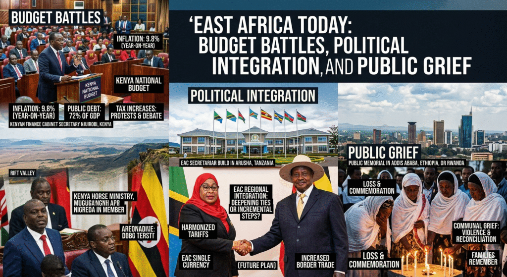 East Africa Today: Budget Battles, Political Integration, and Public Grief ﻿