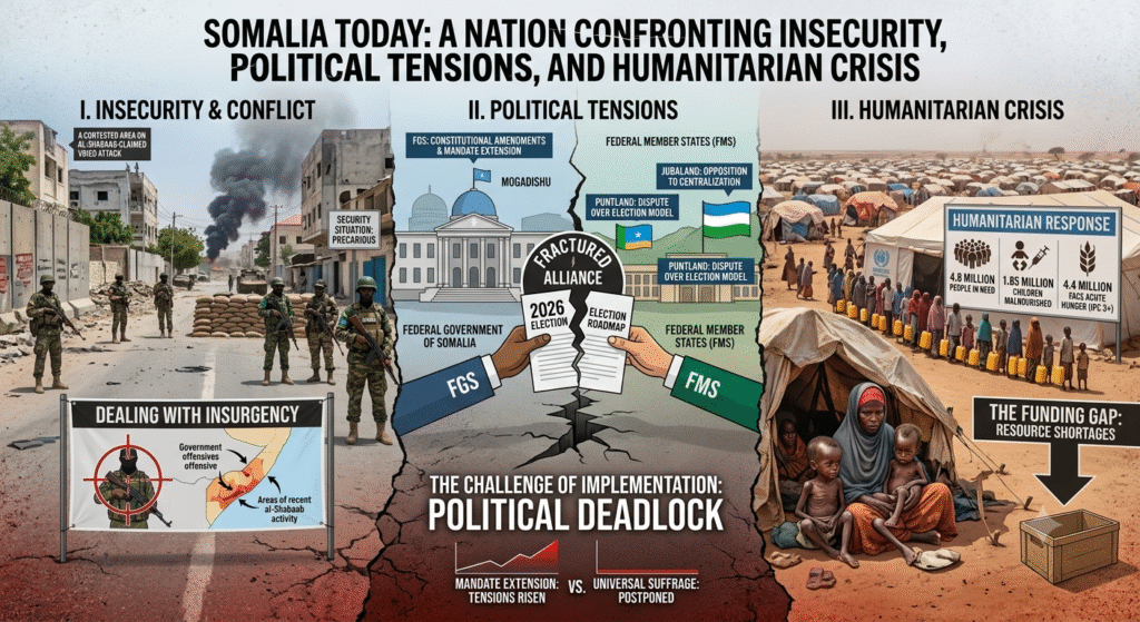 Somalia Today: A Nation Confronting Insecurity, Political Tensions, and Humanitarian Crisis