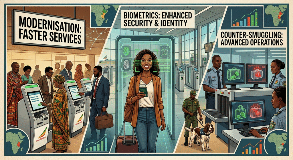 Airport Checking in East Africa News: Modernisation, Biometrics, and Counter-Smuggling Operations
