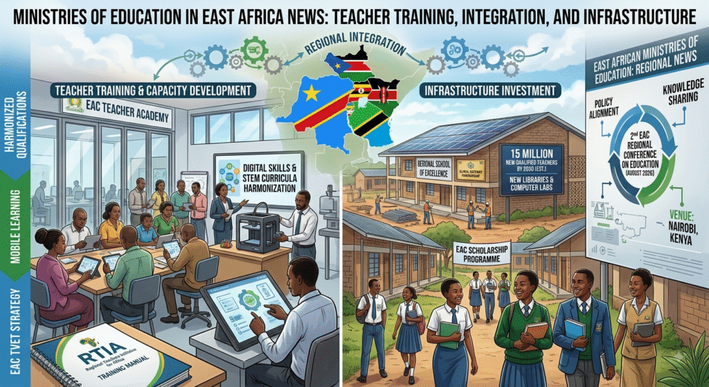 Ministries of Education in East Africa News: Teacher Training, Regional Integration, and Infrastructure Investment