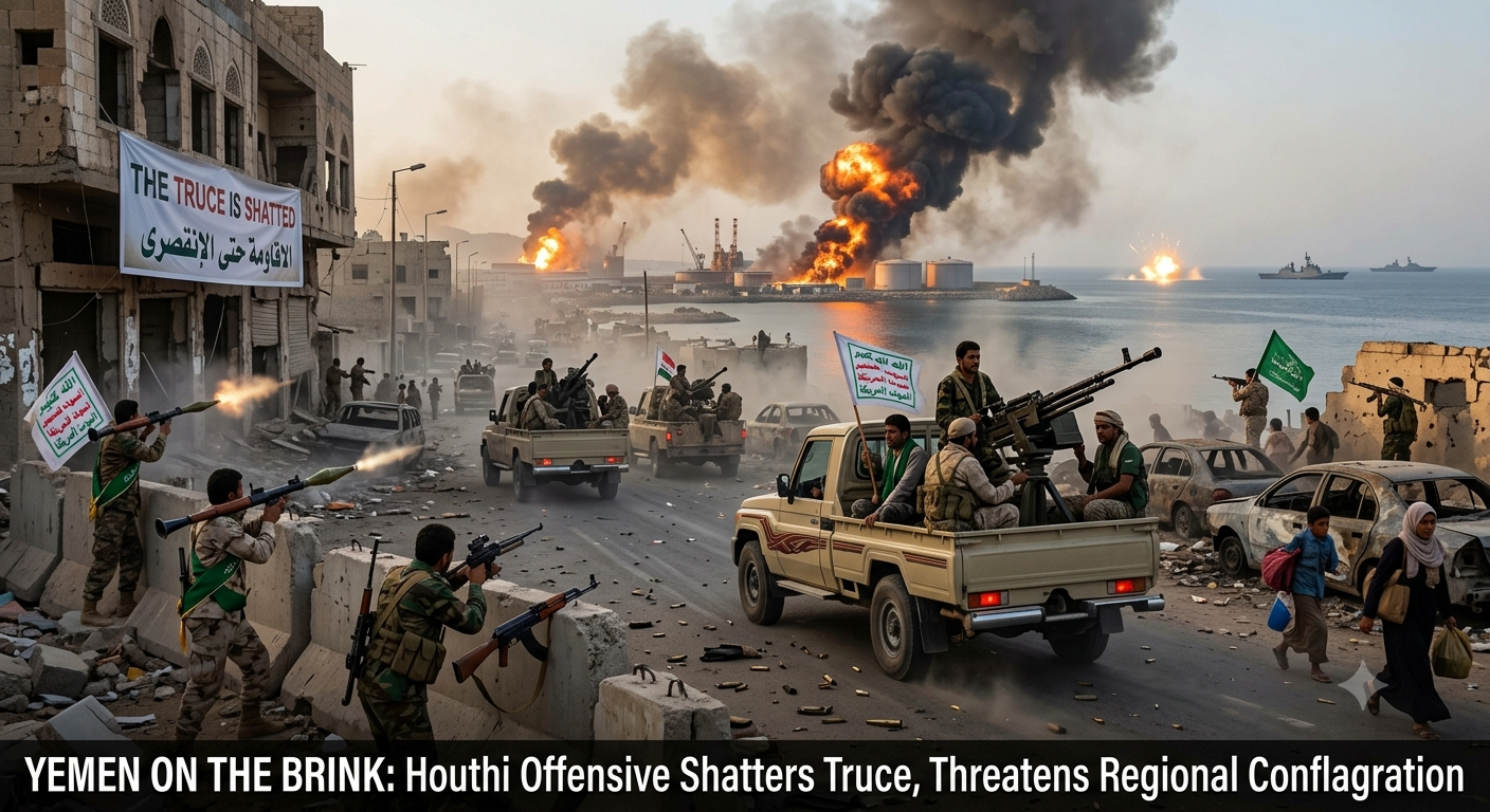 Yemen on the Brink: Houthi Offensive Shatters Truce, Threatens Regional Conflagration